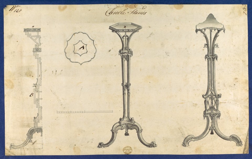 Candle Stands, in Chippendale Drawings, Vol. I MET DP104126