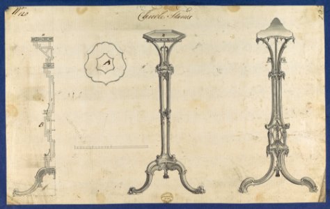 Candle Stands, in Chippendale Drawings, Vol. I MET DP104126
