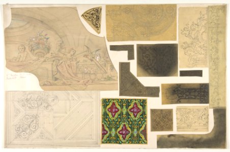 Fifteen Sketches for Ceiling and Cove Designs, Hôtel Rothschild, Vienna MET DP811094