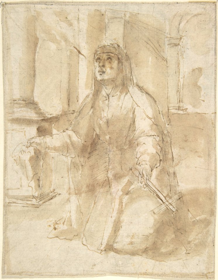 Kneeling Figure of a Nun MET DP800517