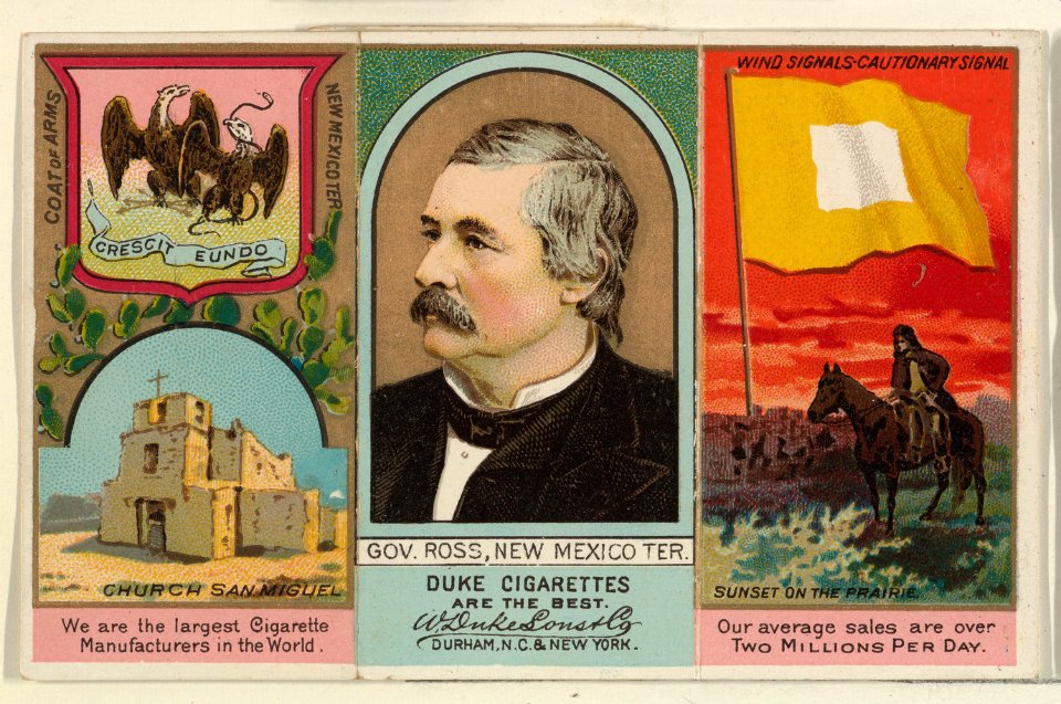 Governor Ross, New Mexico Territory, from "Governors, Arms, Etc." series (N133-2), issued by Duke Sons & Co. MET DP865509