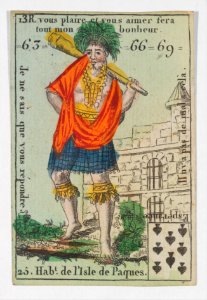 Hab.t de l'Isle de Paques from Playing Cards (for Quartets) 'Costumes des Peuples Étrangers' MET DP274084