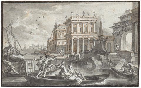 Canal Scene with a Palazzo MET DP155759
