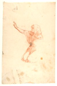 Kneeling Woman (lower register); verso- Kneeling Woman (lower register); (studies for wall paintings in the Chapel of Saint Remi, Sainte-Clotilde, Paris, 1858) MET DP812069