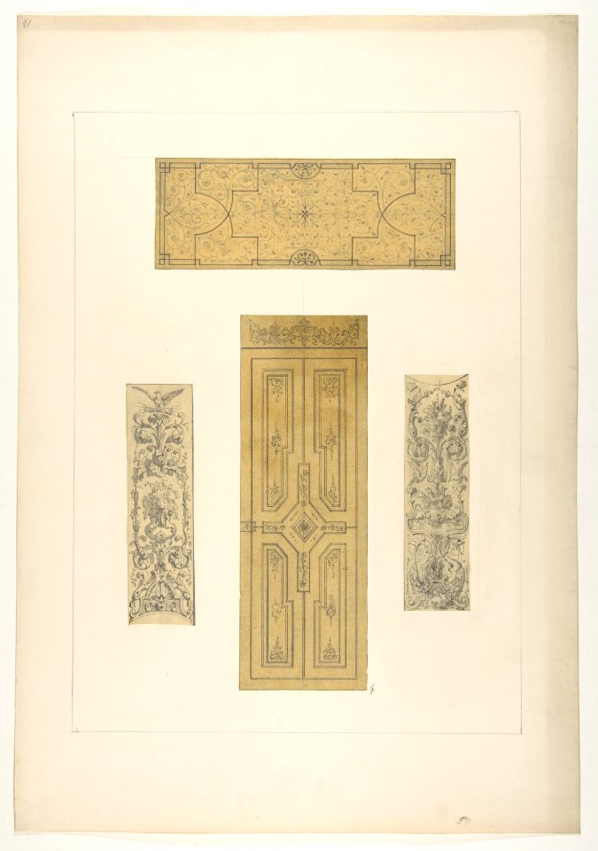 Four designs for decorative panels MET DP811453