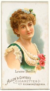 Louise Paullin, from World's Beauties, Series 1 (N26) for Allen & Ginter Cigarettes MET DP838111