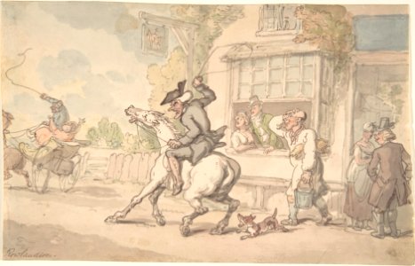 Dr. Syntax with a Balky Horse Before an Inn MET DP801565