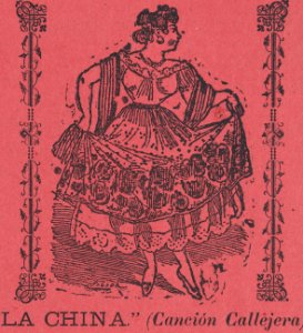 Cacion Callejera detail, A broadsheet with a popular song 'La China' on the recto, on the verso the dance of 'Cuba Libre' MET DP869133 (cropped)