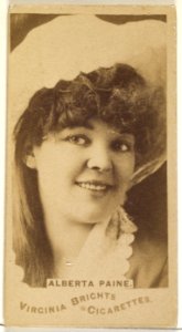 Alberta Paine, from the Actors and Actresses series (N45, Type 1) for Virginia Brights Cigarettes MET DP829895