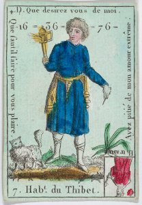 Hab.t du Thibet from playing cards "Jeu d'Or" MET DP861999