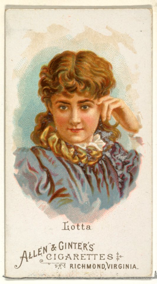 Lotta, from World's Beauties, Series 1 (N26) for Allen & Ginter Cigarettes MET DP838104