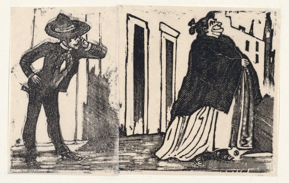 A man staring as a woman walks by him MET DP869364
