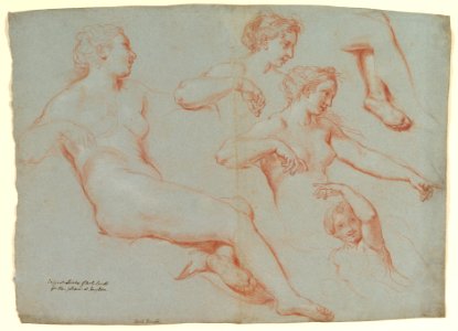 Four Studies of Recumbent Female Nudes (Galatea) MET DP820506