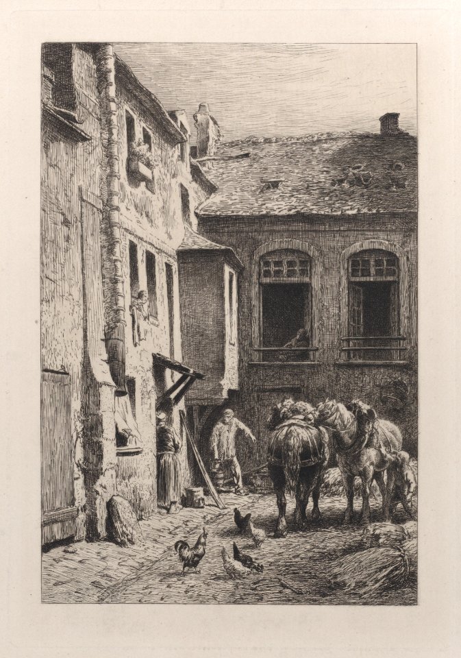 A Paris Courtyard in 1865 Met DP887017