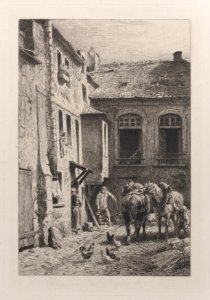 A Paris Courtyard in 1865 Met DP887017
