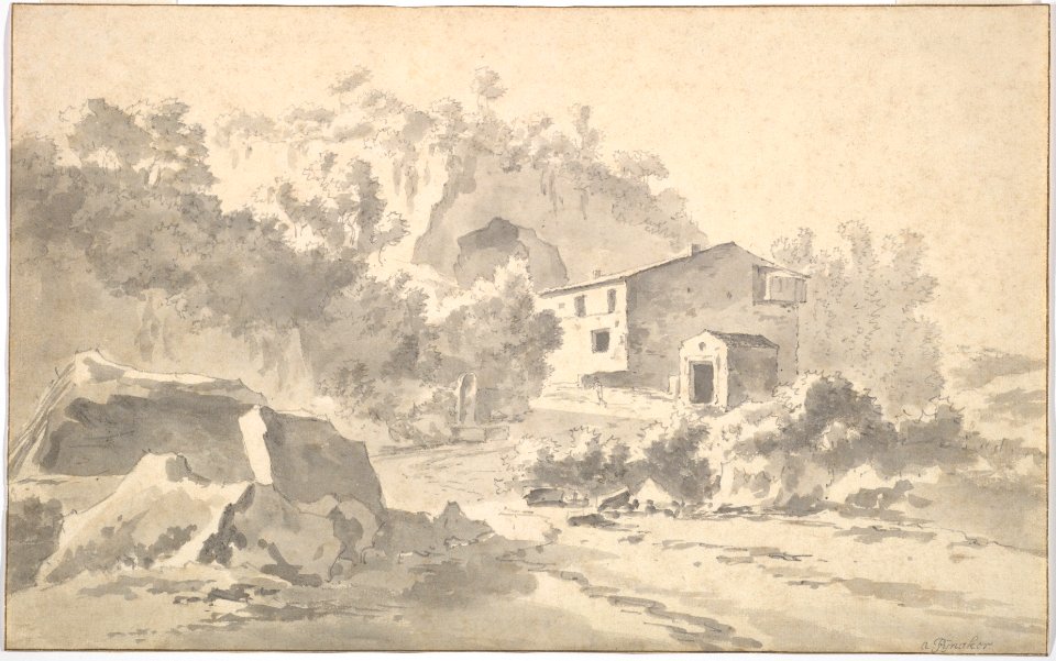 A House on a Hillside in a Southern Landscape MET DP826409