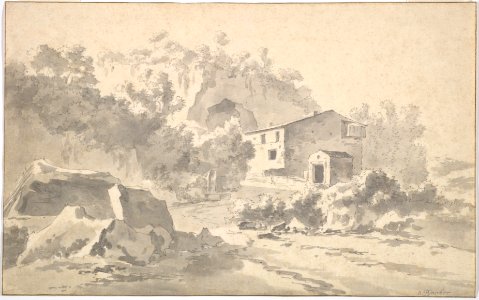 A House on a Hillside in a Southern Landscape MET DP826409