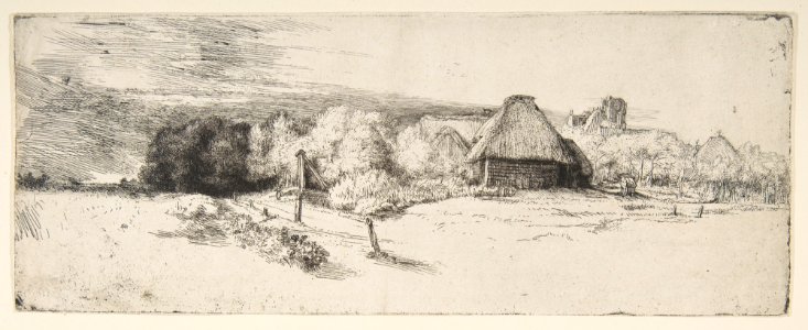 Landscape with Trees, Farm Buildings, and a Tower MET DP814758
