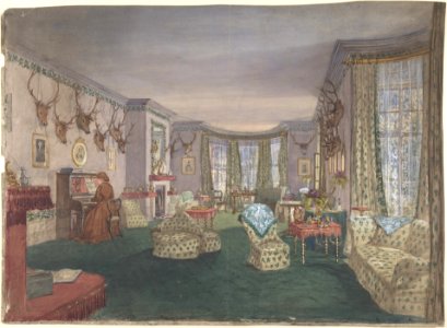 Drawing Room at Mar Lodge, Parish of Craithe and Braemar, Aberdeenshire MET DP806246