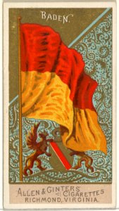 Baden, from Flags of All Nations, Series 2 (N10) for Allen & Ginter Cigarettes Brands MET DP841362