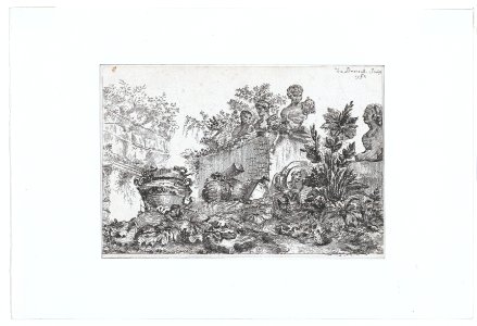 Landscape with Ruins of Statues and Vases MET DP877045