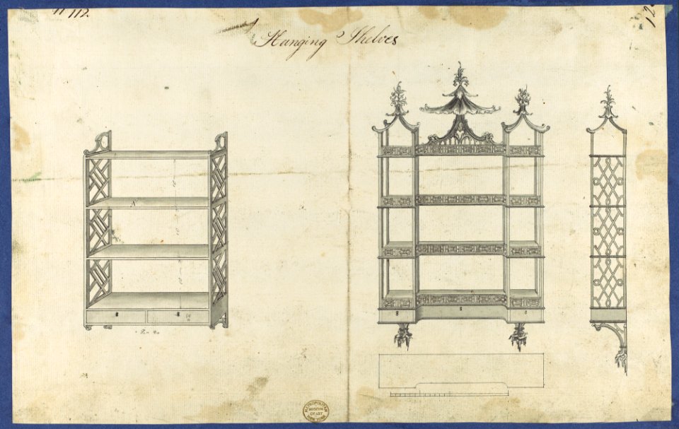 Hanging Shelves, from Chippendale Drawings, Vol. II MET DP118244