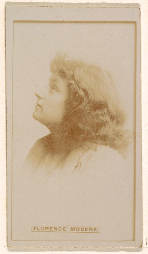 Florence Modena, from the Actresses series (N245) issued by Kinney Brothers to promote Sweet Caporal Cigarettes MET DP859146