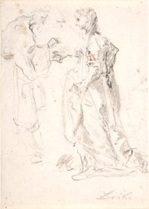 A Man Holding the Hand of a Woman, Another Woman Looking On MET DP803073