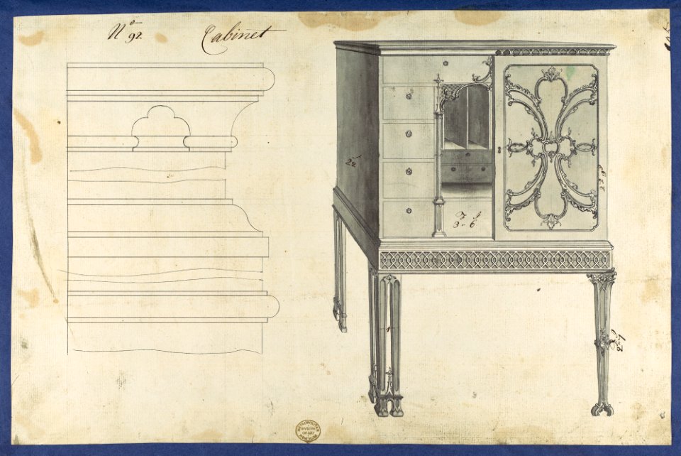 Cabinet, from Chippendale Drawings, Vol. II MET DP118200