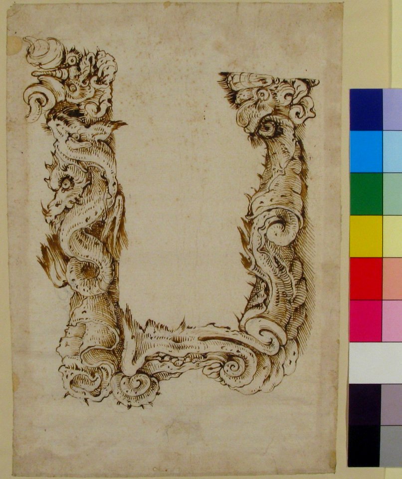 Half of a Cartouche with Monsters MET 1971.513.26