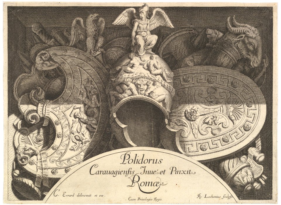 Divers Trophées (Weapon Trophies after the Façade of Palazzo Milesi in Rome) MET DP825700