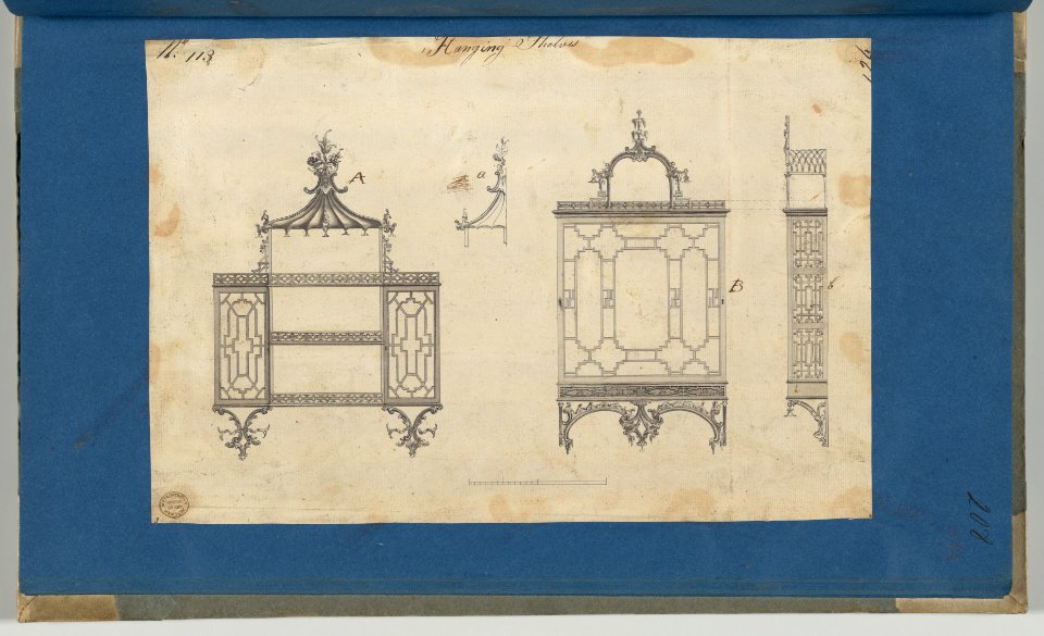 Hanging Shelves, from Chippendale Drawings, Vol. II MET DP-14176-094