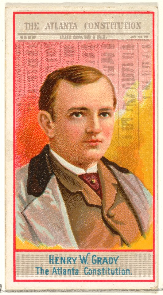 Henry W. Grady, The Atlanta Constitution, from the American Editors series (N1) for Allen & Ginter Cigarettes Brands MET DP827843