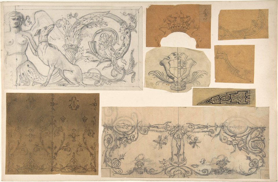 Eight Miscellaneous Designs for the de la Rochejaquelein Family MET DP807060