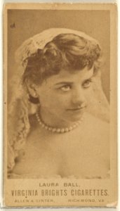 Laura Ball, from the Actors and Actresses series (N45, Type 1) for Virginia Brights Cigarettes MET DP828888