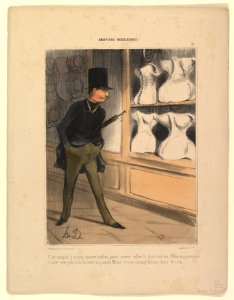 C'est Unique! J'ai Pris Quatre Tailles..., from Émotions Parisiennes, published in Le Charivari, February 7, 1840 MET DP819280