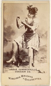 Annie Summerville, Corsair Co., from the Actors and Actresses series (N45, Type 6) for Virginia Brights Cigarettes MET DP831192