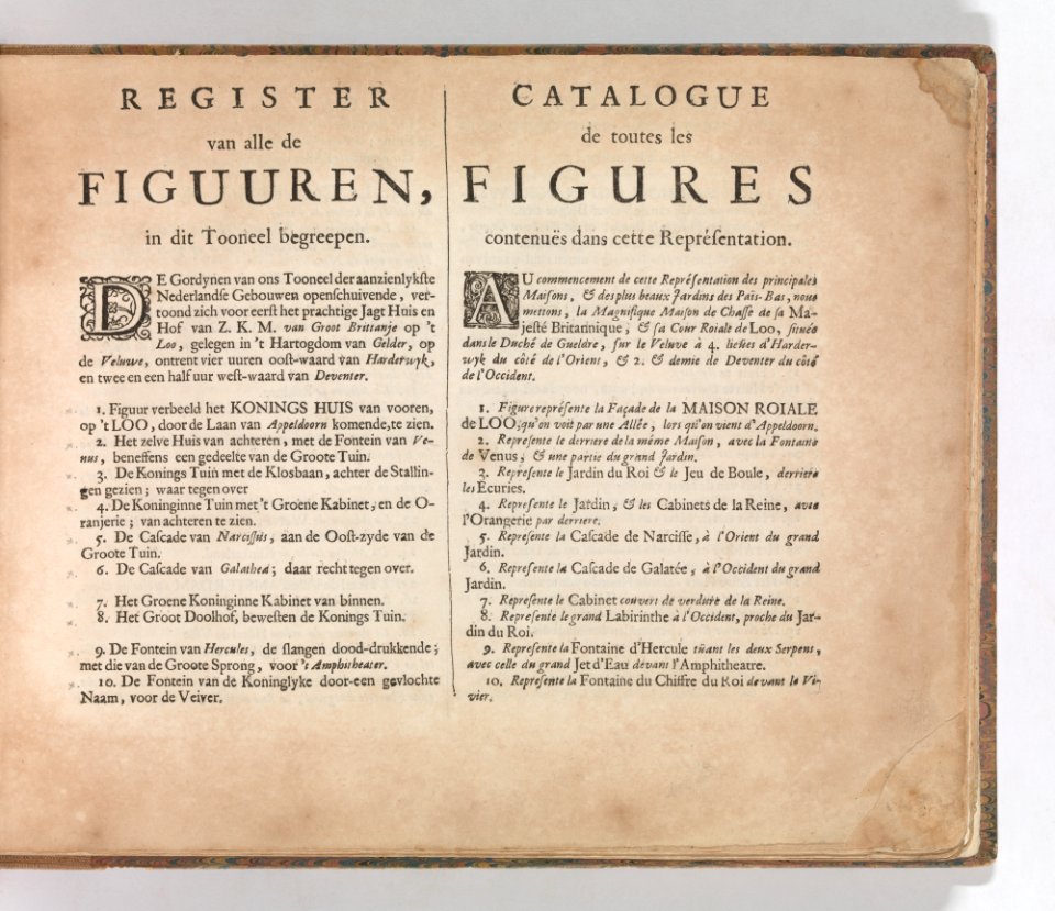 Index to the plates of the 'Tooneel Der Voornaamste Nederlands Huizen, En Lust Hoven, Naar T Leven Afgebeeld' MET DP-1664-002