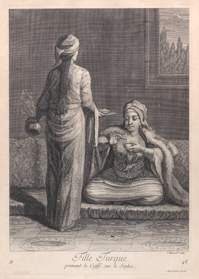 Fille Turque, prenant le Caffé sur le Sopha Met DP887238