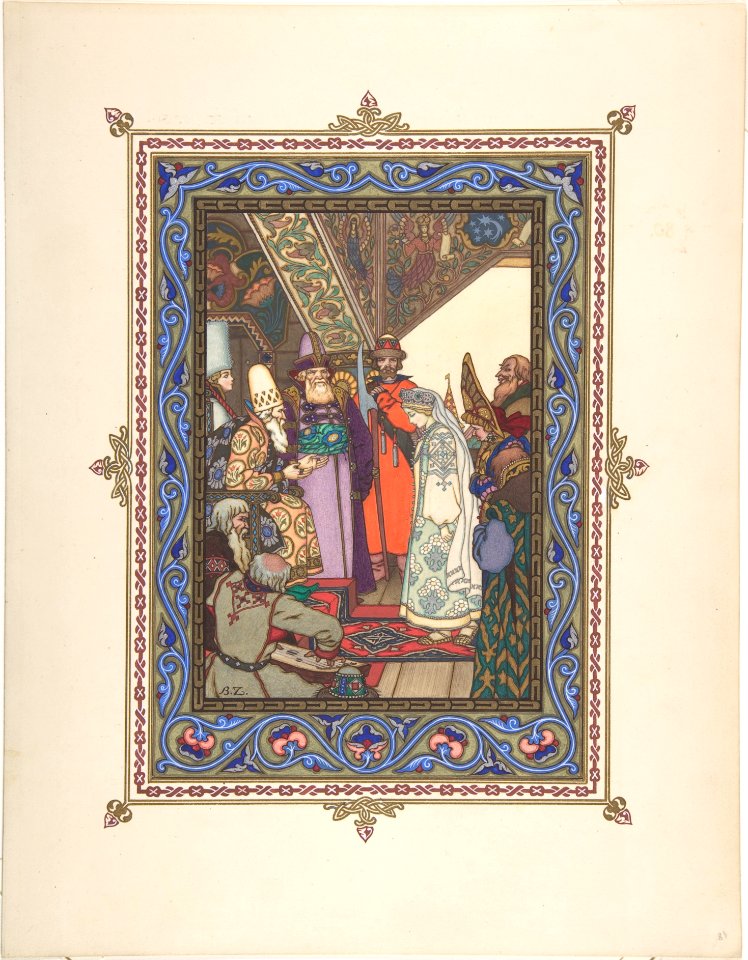 Illustration for "Snegurochka" -Snegurochka before Tsar Berendei- MET DP804768