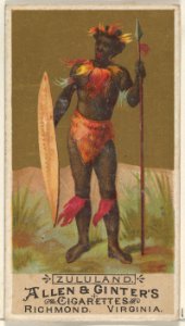 Zululand, from the Natives in Costume series (N16) for Allen & Ginter Cigarettes Brands MET DP834859