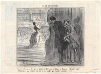 La mère de la chanteuse, from Croquis Dramatiques, published in Le Charivari, december 27, 1856 MET DP876513
