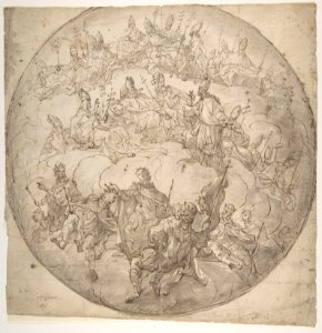 Kings, Bishops and Popes- design for ceiling. MET DP810706