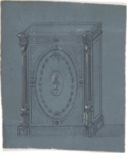 Cabinet Design with a Central Urn Ornament MET DP806627. Free illustration for personal and commercial use.