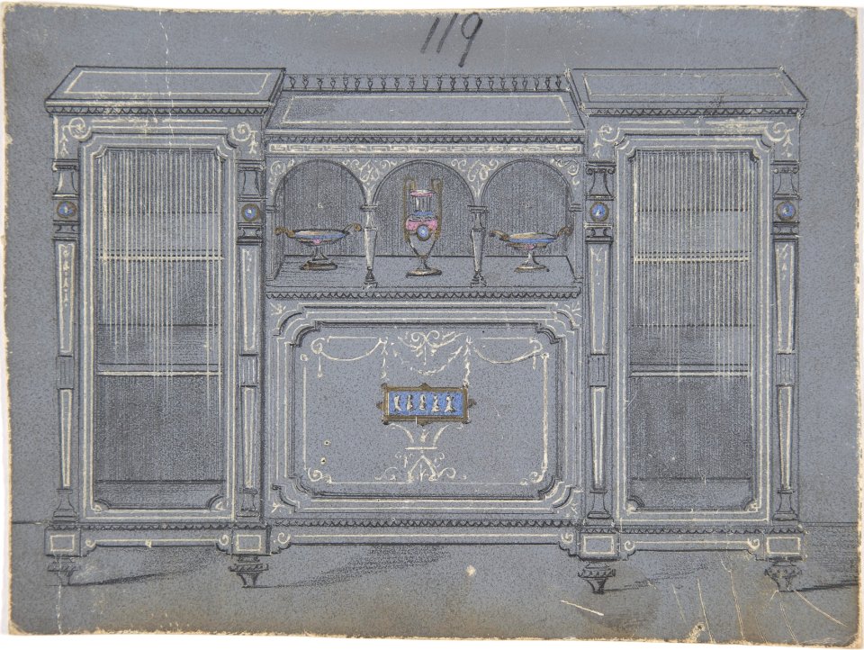 Cabinet Design with a Porcelain Plaque MET DP806634