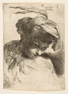 Head of a young Man with Head bowed, facing right MET DP816528