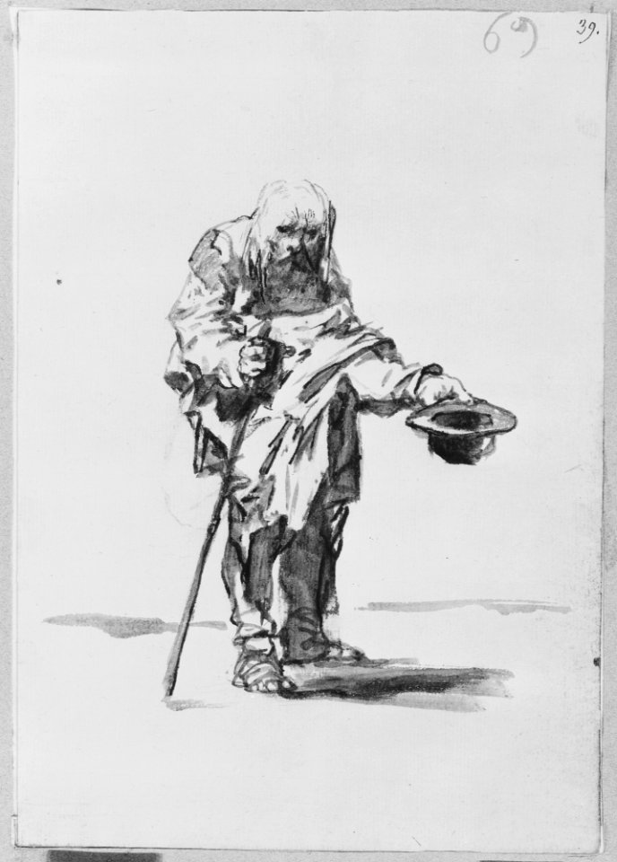 Beggar with a Staff in His Right Hand, from Images of Spain Album (F), 69 MET 101860