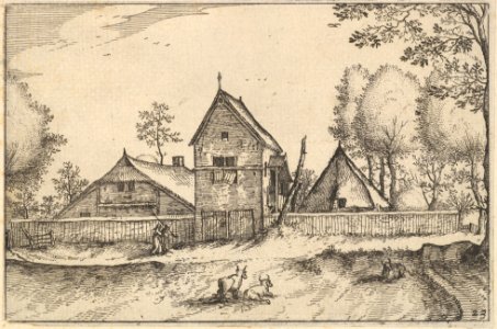 Large Walled Farm from Regiunculae et Villae Aliquot Ducatus Brabantiae MET DP825689