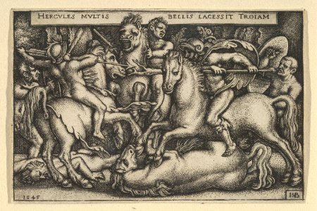 Hercules Fighting Against the Trojans from The Labors of Hercules MET DP841147