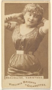 Beaumaine, Varietiees, from the Actors and Actresses series (N45, Type 1) for Virginia Brights Cigarettes MET DP830413